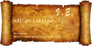 Végh Estilla névjegykártya